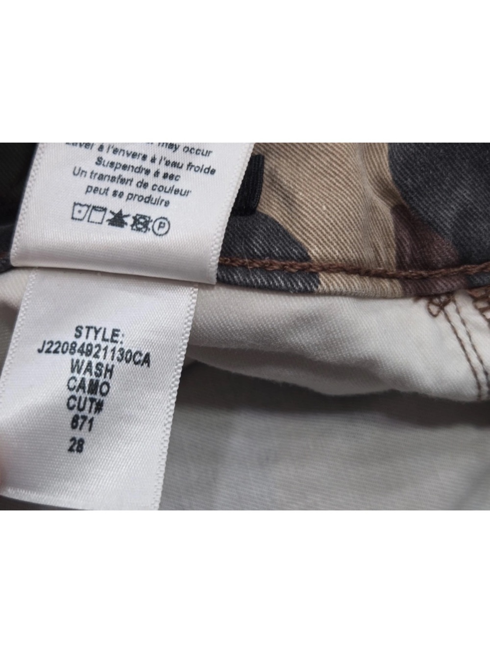 Veronica Beard Kane Tapered Jeans Green Camo High Rise Utility Size 28 Womens - Picture 9 of 13